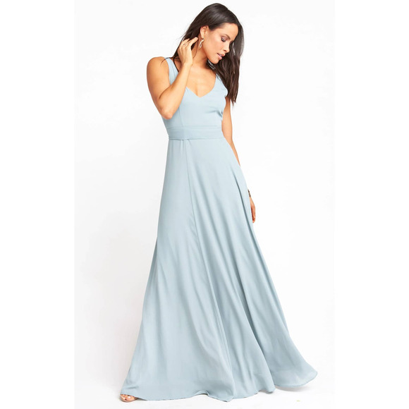 Show Me Your Mumu Jenn Maxi Bridesmaid Dress in Silver Sage S NWT - Picture 7 of 7